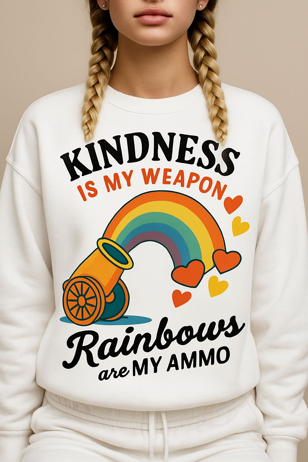 Cozy Comfort – Your New Fave Rainbow Sweatshirt!