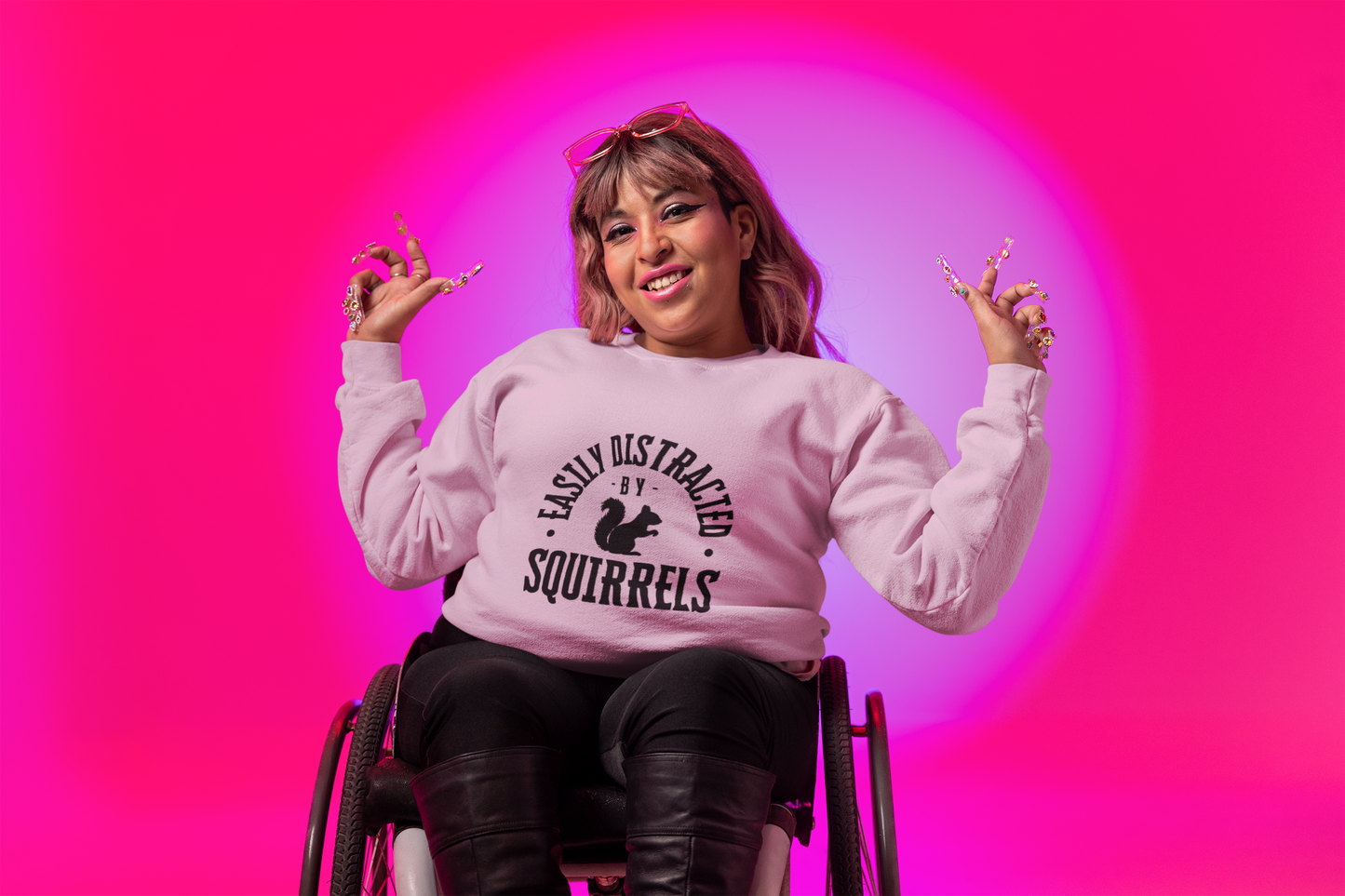Easily Distracted by Squirrels – A Crewneck for the Quirky and Relatable