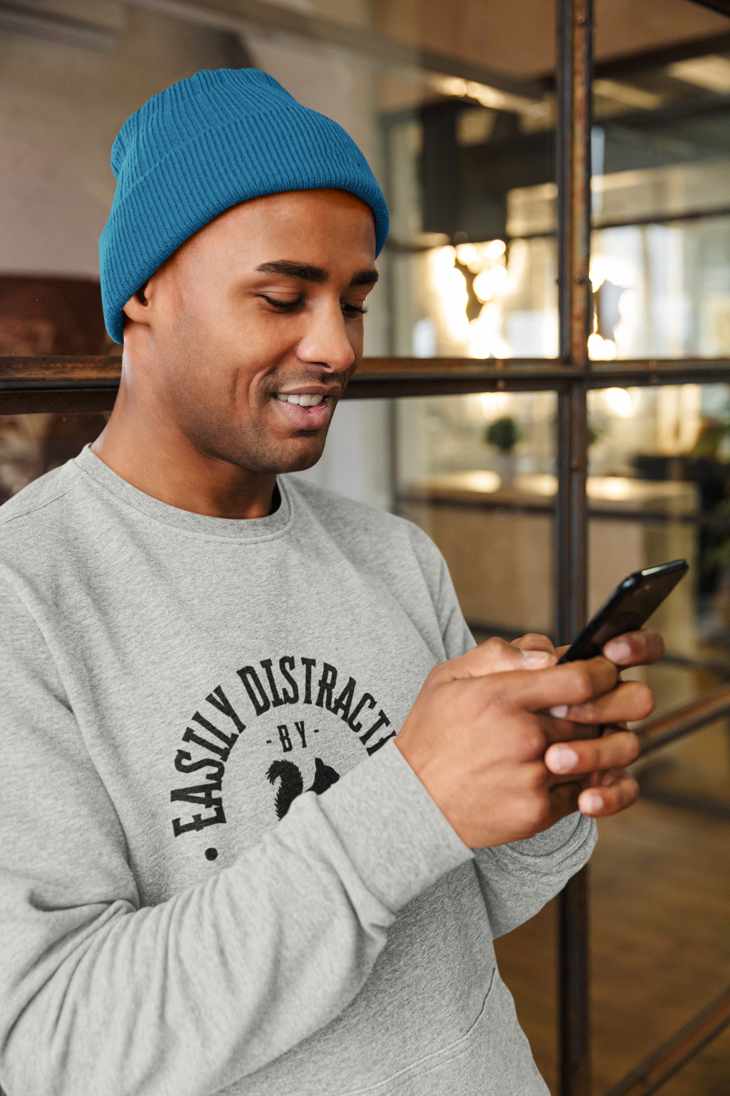 Easily Distracted by Squirrels – A Crewneck for the Quirky and Relatable