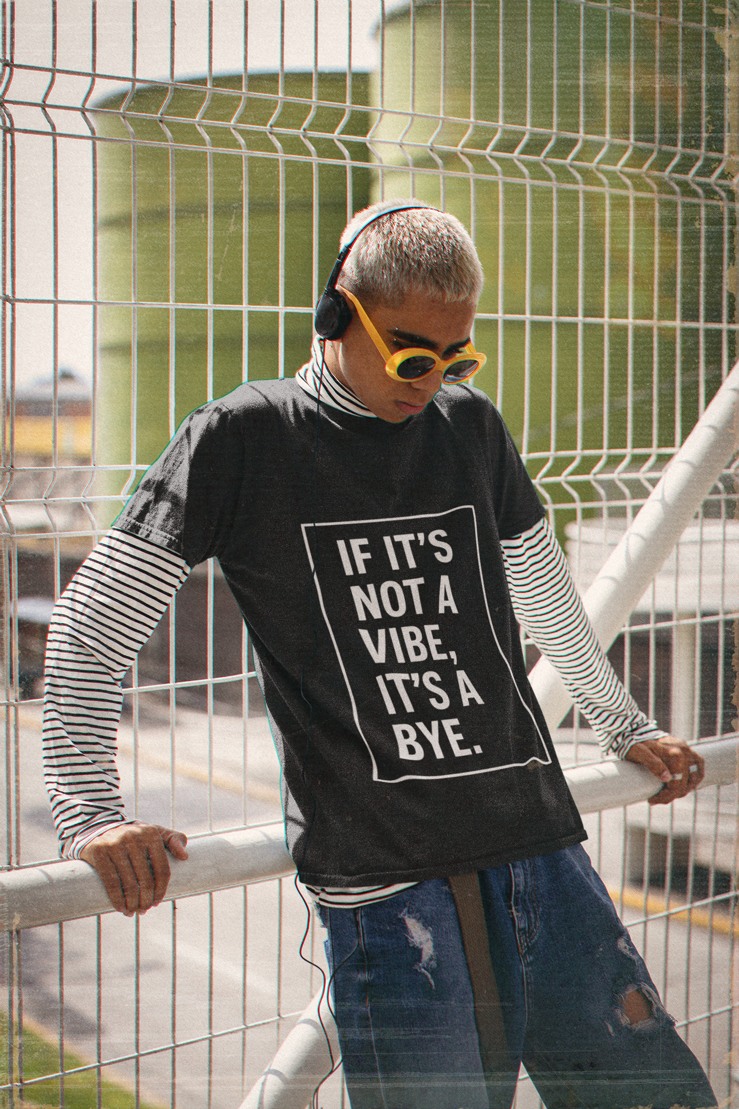 "If It’s Not a Vibe, It’s a Bye" Unisex Jersey Short Sleeve Tee