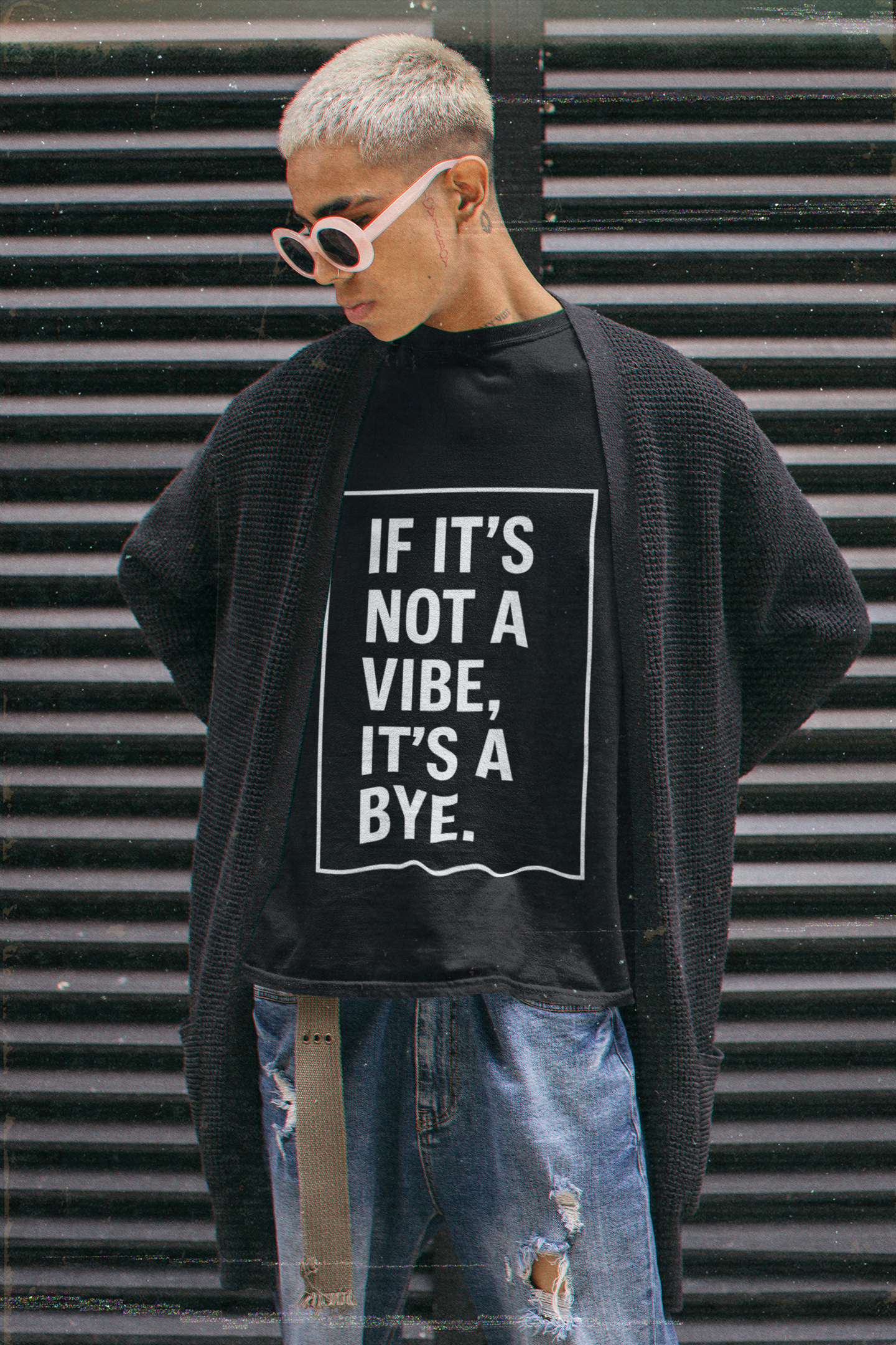 "If It’s Not a Vibe, It’s a Bye" Unisex Jersey Short Sleeve Tee