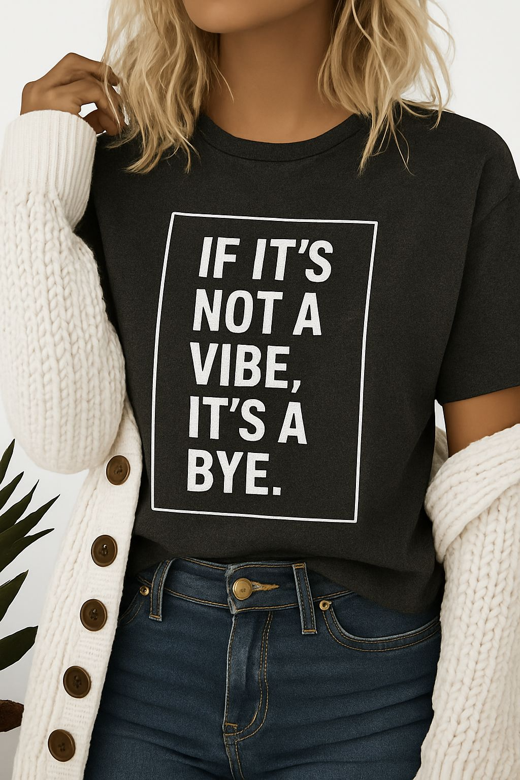 "If It’s Not a Vibe, It’s a Bye" Unisex Jersey Short Sleeve Tee