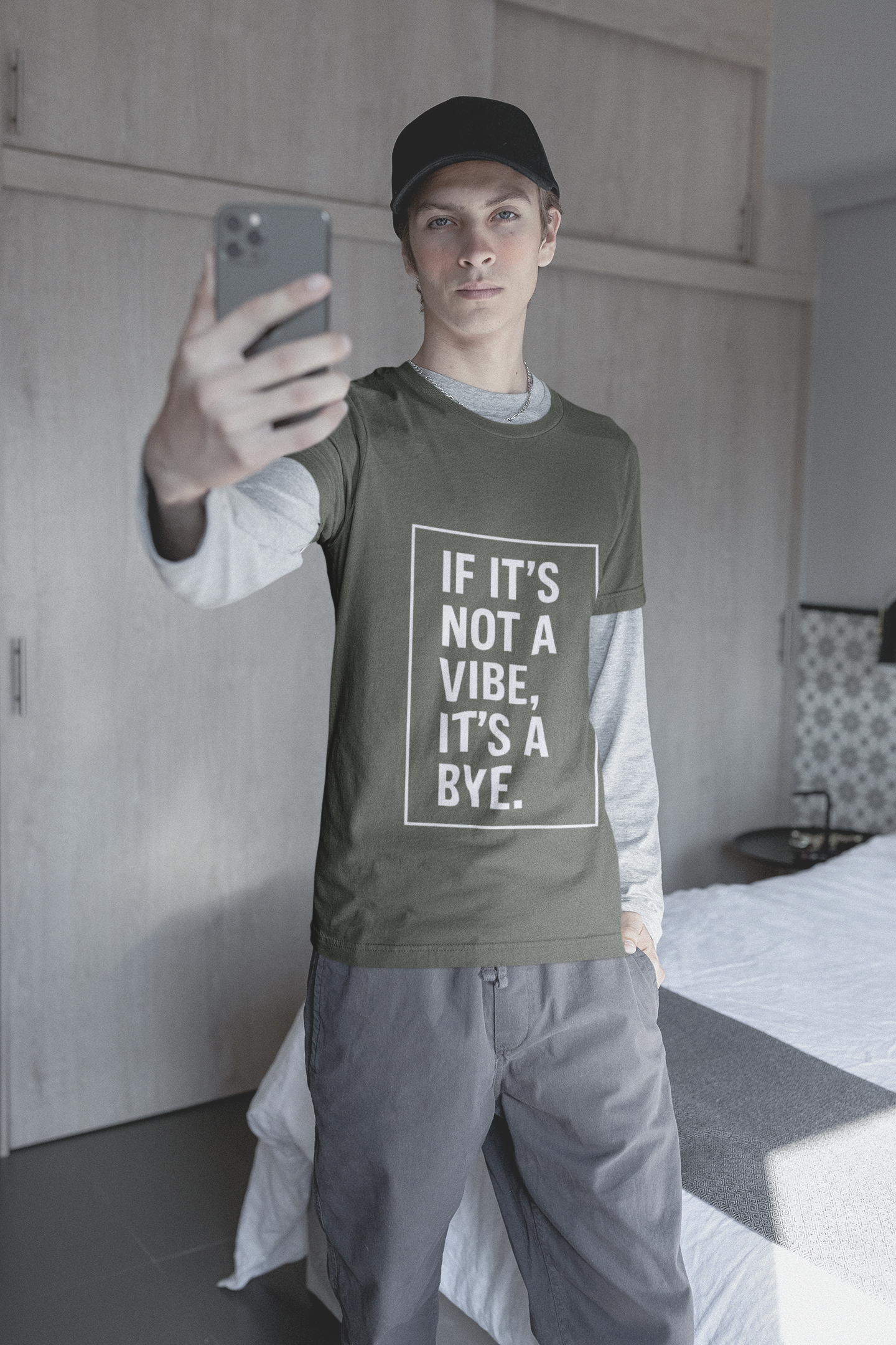 "If It’s Not a Vibe, It’s a Bye" Unisex Jersey Short Sleeve Tee