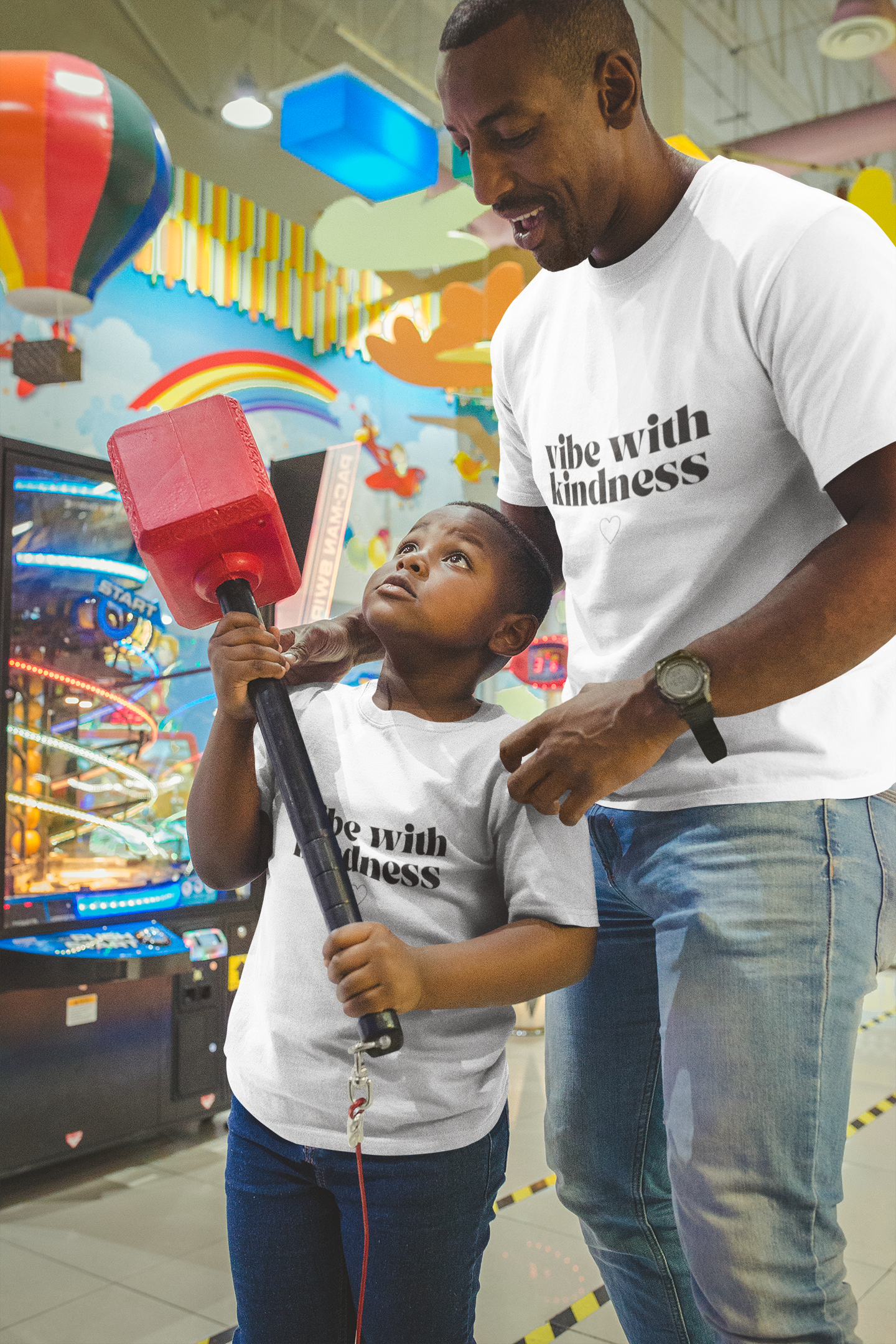 Kids 'Vibe with Kindness' Tee - Positive Message Cotton T-Shirt