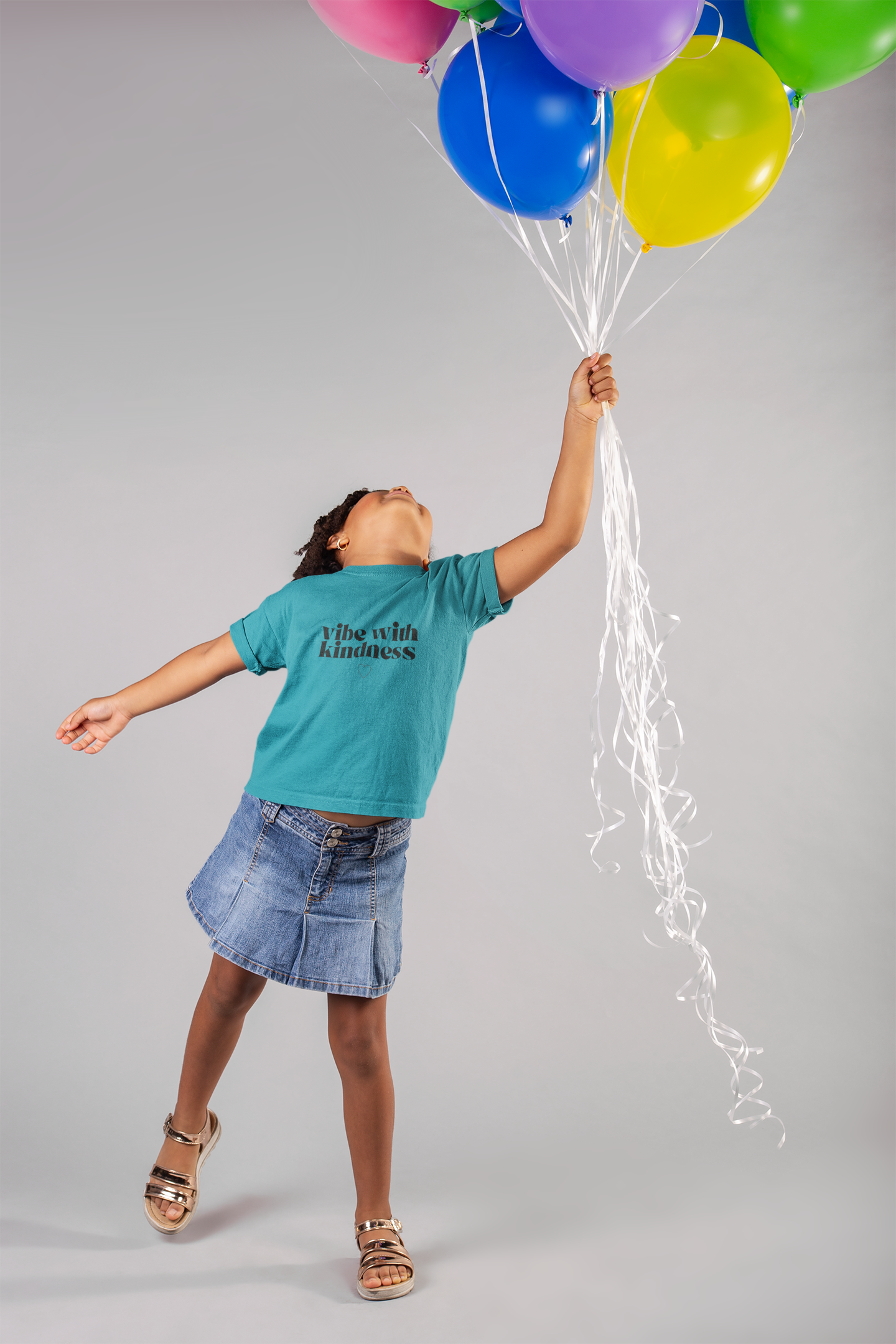 Kids 'Vibe with Kindness' Tee - Positive Message Cotton T-Shirt