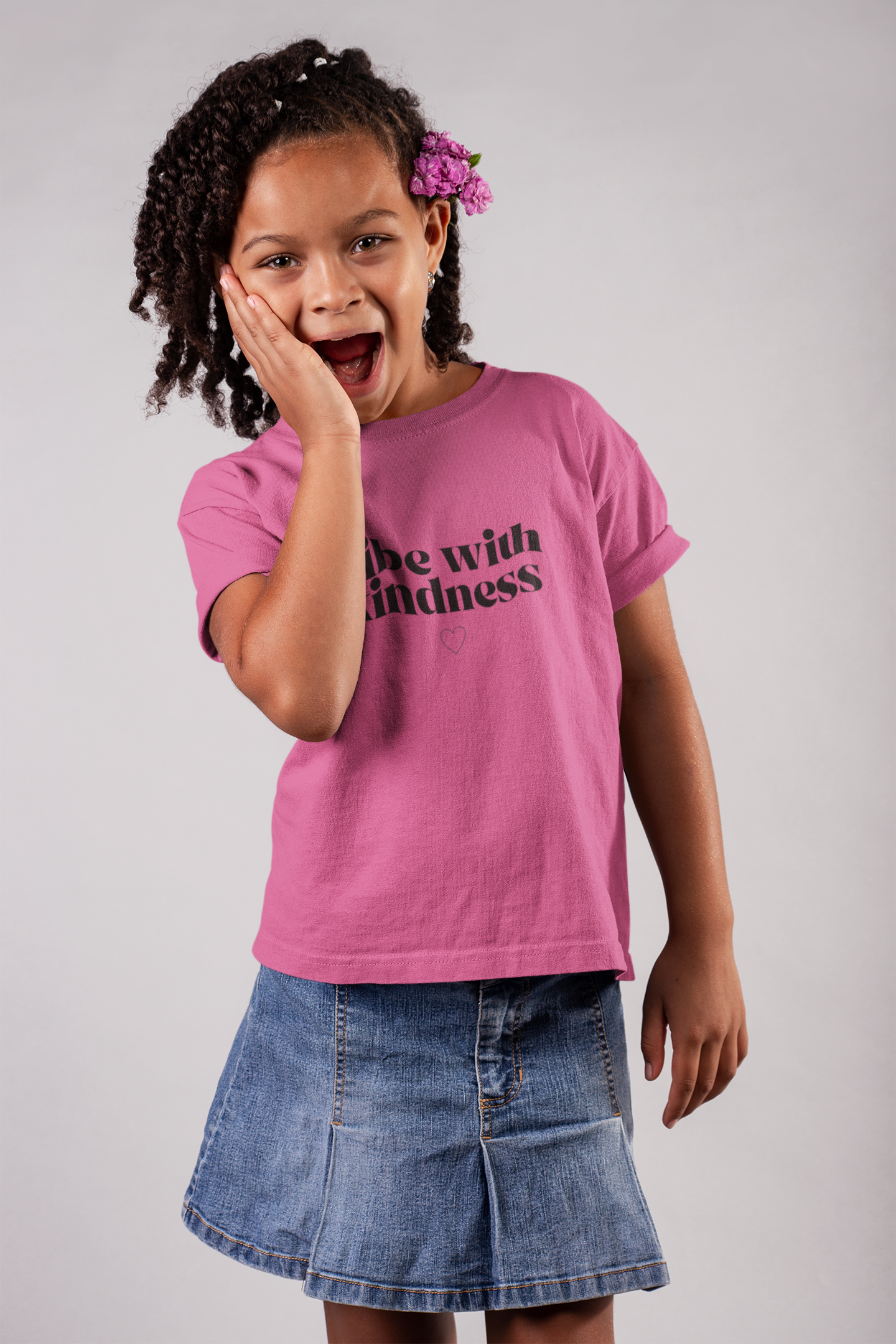 Kids 'Vibe with Kindness' Tee - Positive Message Cotton T-Shirt